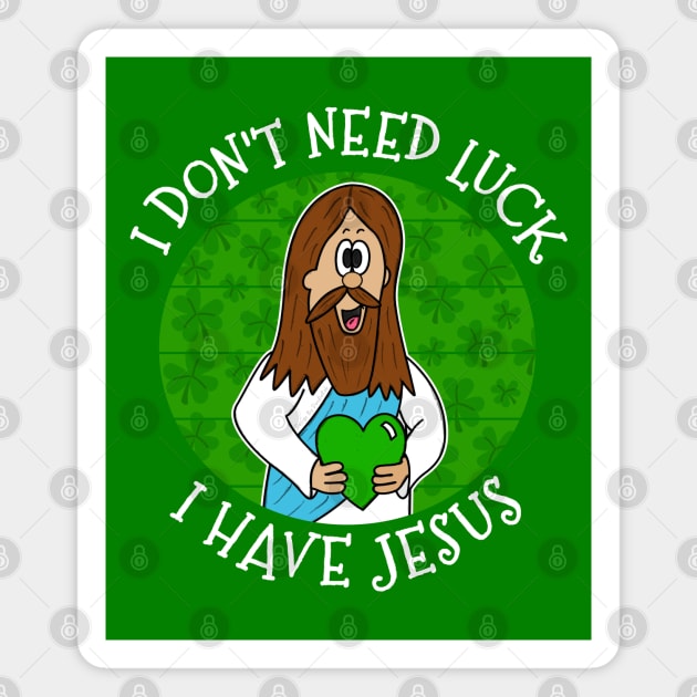 St Patrick's Day Jesus Christian Church Funny Magnet by doodlerob